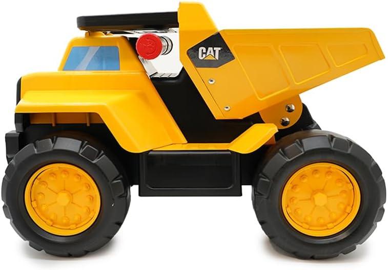 CAT Construction Toys, Play and Ride Transforming Steel Dump Truck - Ride On or Classic Play - Real Working Dump Bin - Ideal for 18 months -Built to Last