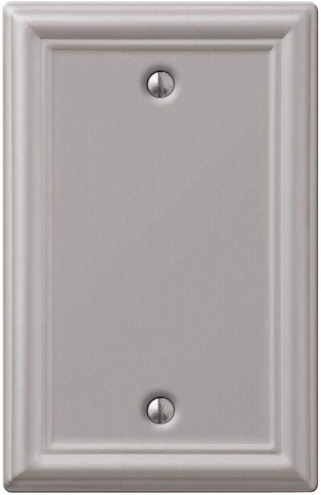 Amerelle 149BBN Chelsea Wallplate, Blank, Steel, Brushed Nickel, 1-Pack