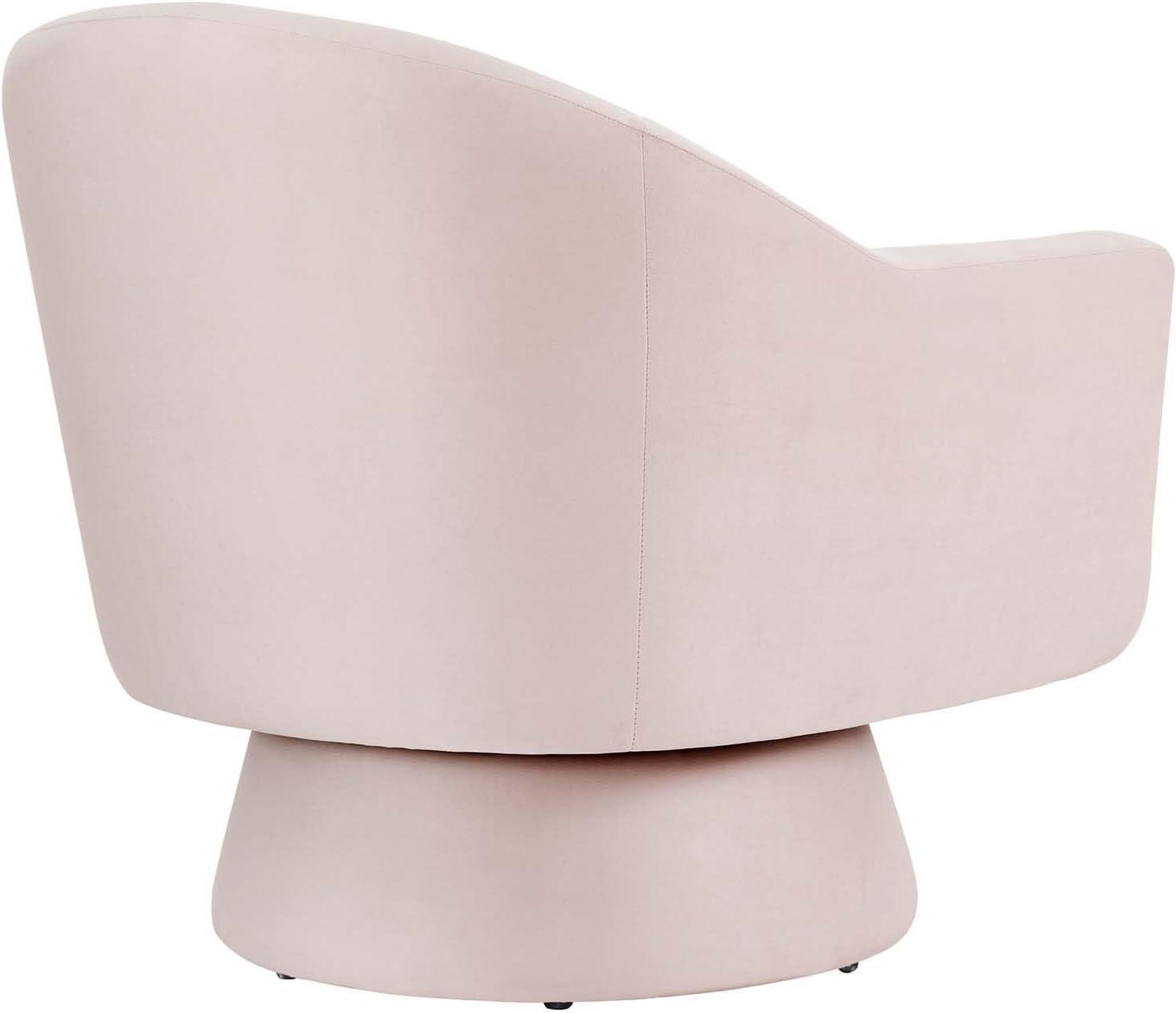 Modway Astral Performance Velvet Fabric and Wood Swivel Chair