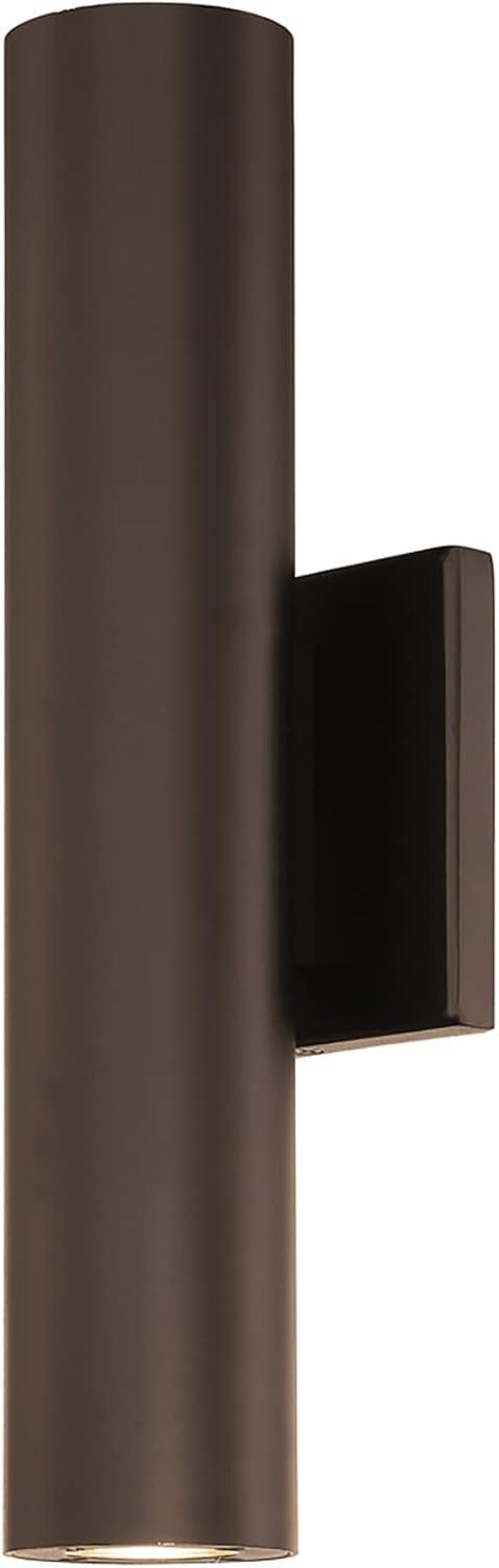 WAC Lighting Caliber 2-Light LED Aluminum Indoor & Outdoor Wall Light in Bronze
