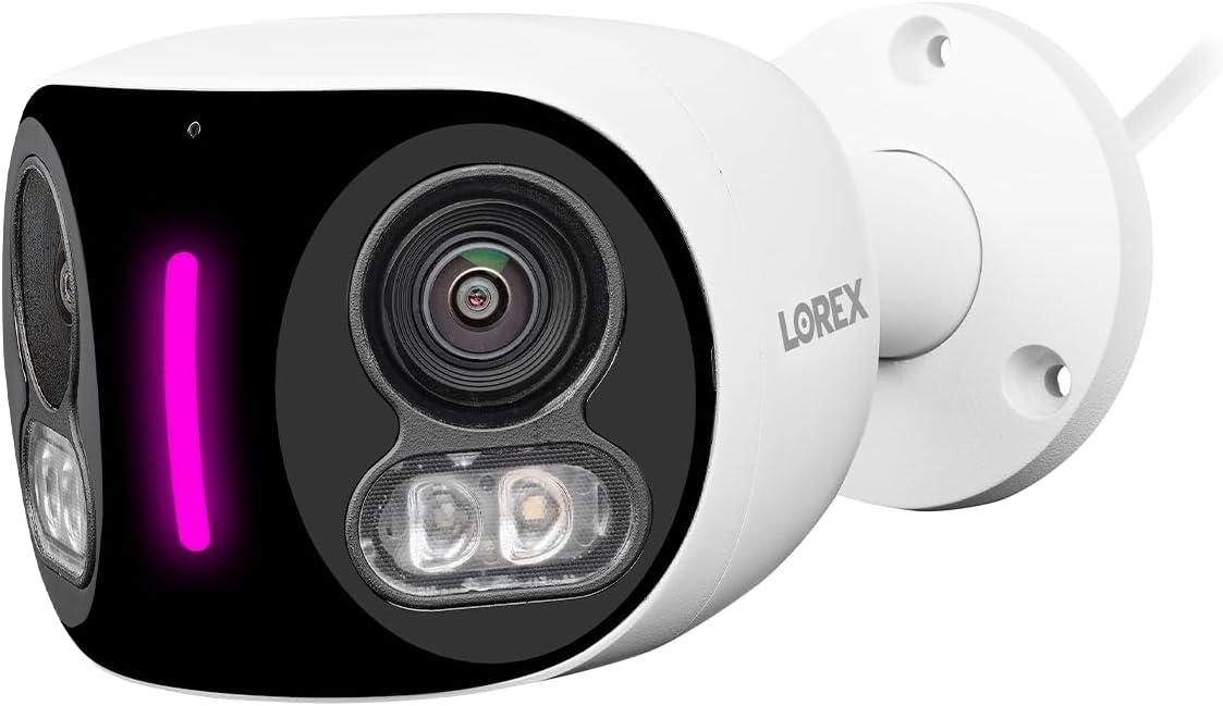 Lorex Lorex Wi-Fi 4K Dual-Lens Smart Security Camera with Smart Security Lighting, White, W891UAD-E