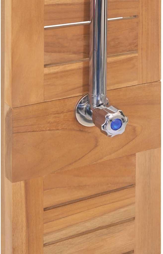 vidaXL Garden Shower Solid Teak 27.6"x29.5"x80.3", 44667