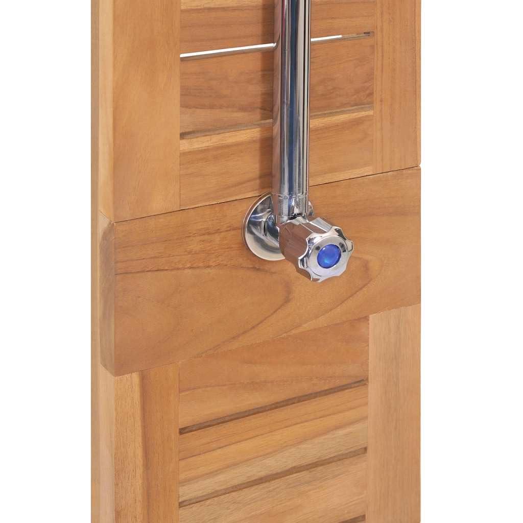 vidaXL Garden Shower Solid Teak 27.6"x29.5"x80.3", 44667