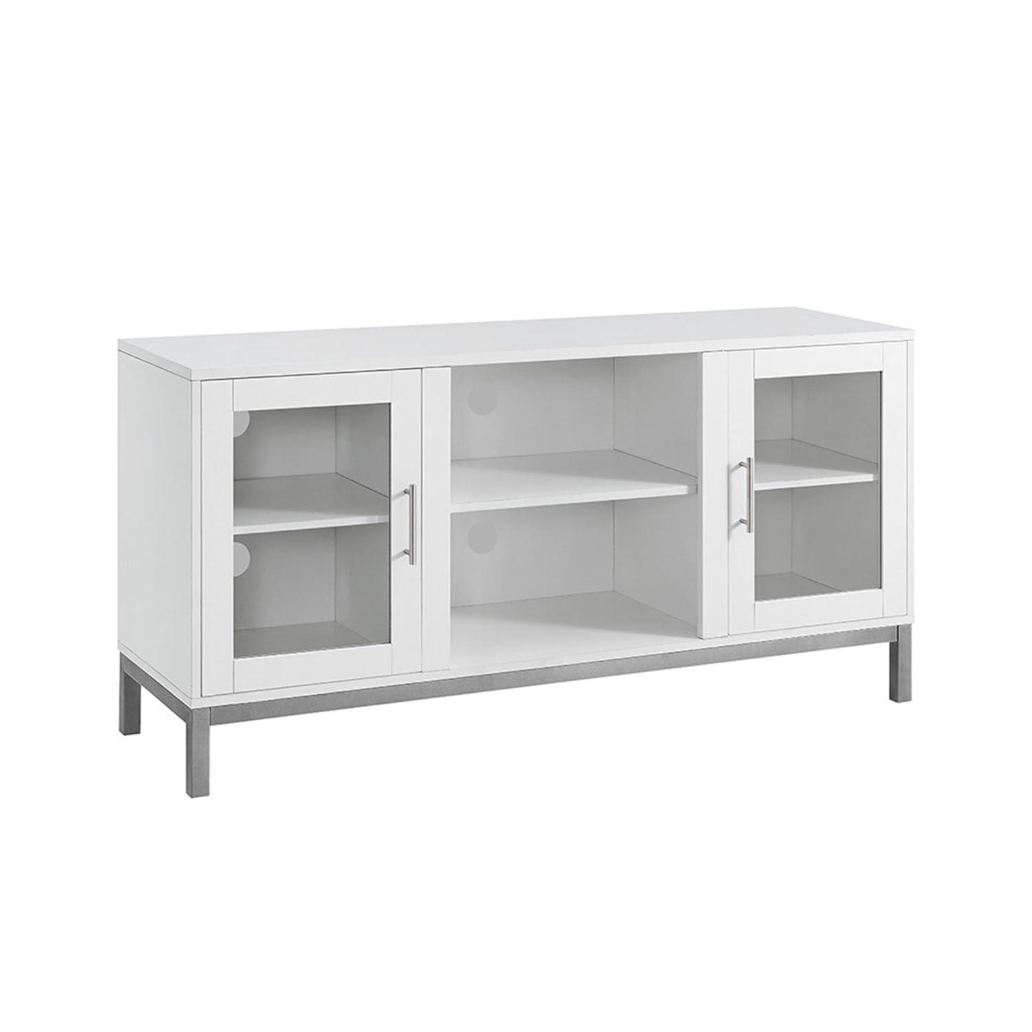Walker Edison Modern 2-Door TV Stand for TVs up to 58", White