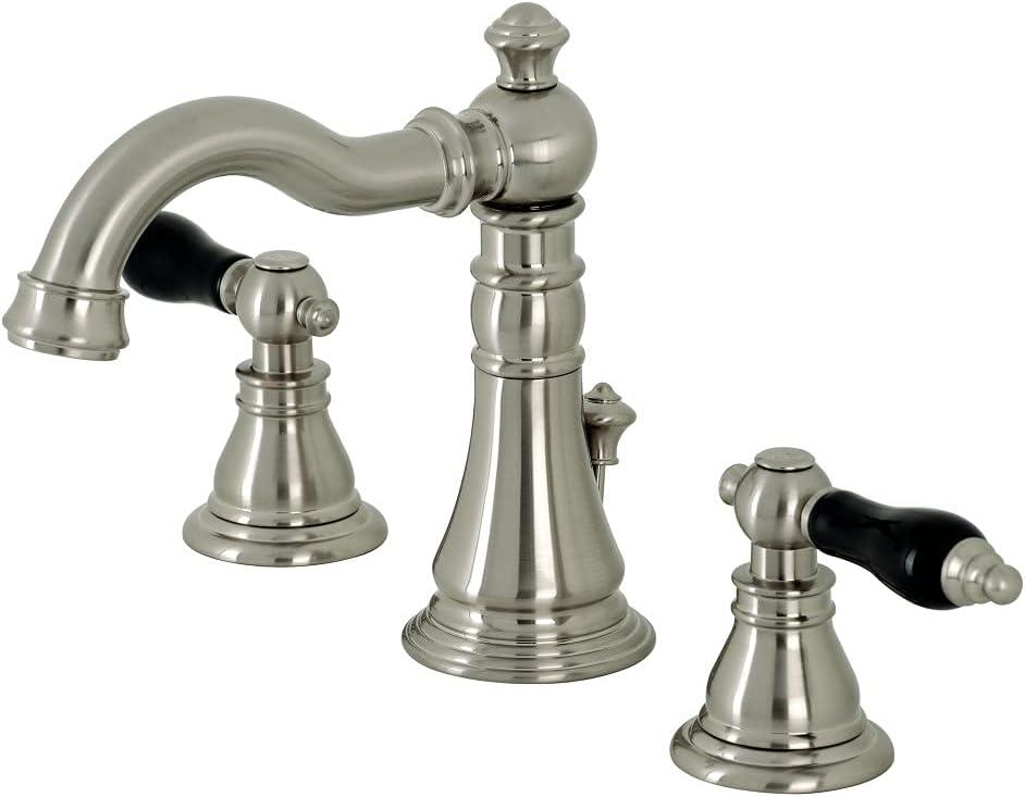Kingston Brass Duchess Two-Handle 3-Hole Deck Mount Widespread Bathroom Faucet with Pop-Up Drain