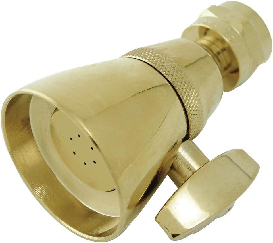 Kingston Brass Shower Scape 1-3/4-Inch Round Adjustable Jet Spray Brass Shower Head