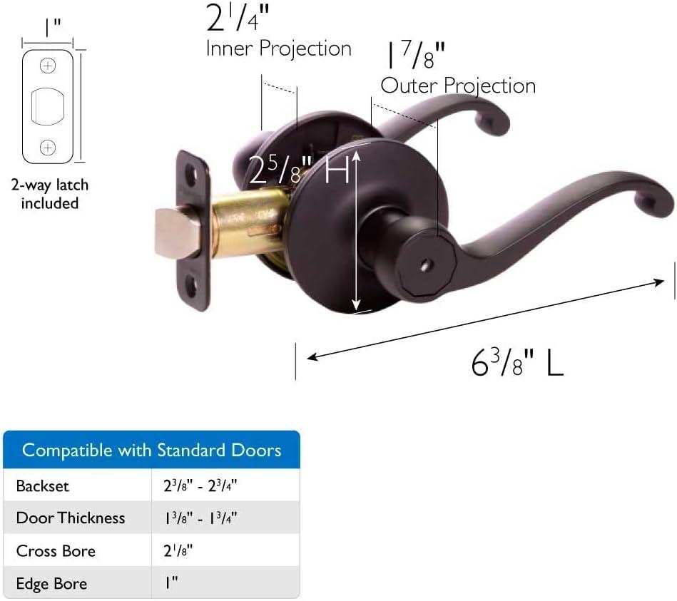 Design House 779223 Scroll Privacy Bed/Bath Door Lever