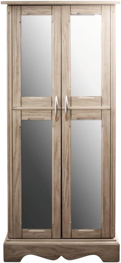 Hives & Honey Meadow Standing Jewelry Armoire Cabinet, Jewelry Storage Organizer with Top Flip Mirror, 2 Doors, 7 Drawers, Jewelry Chest, Jewelry Box for Necklace, Earring, Bracelet, Taupe