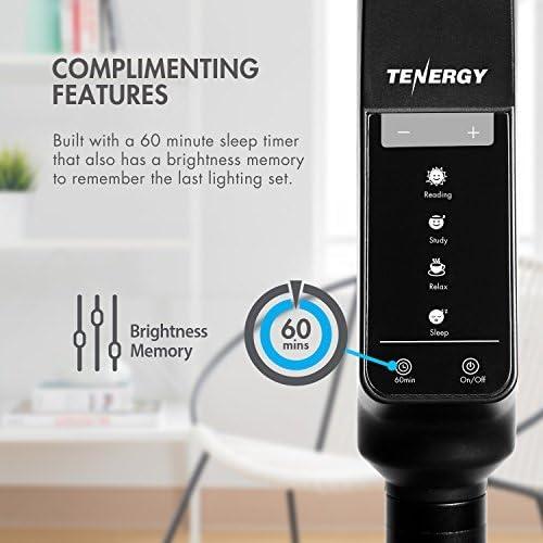 Tenergy LED Floor Lamp Desk Lamp, 2-in-1 Dimmable Task Lamp with 4 Color Temperatures, 5 Dimming Levels, 60-Min Timer, Flexible Gooseneck, Touch Control Floor Lamp for Reading/Crafting, 2000 Lumens