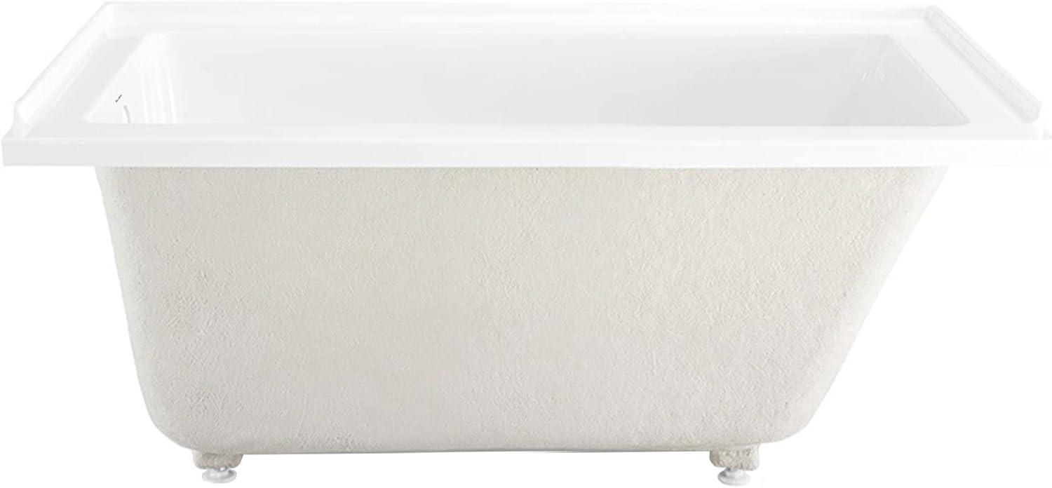 Voltaire 54" White Acrylic Alcove Bathtub with Left-Hand Drain