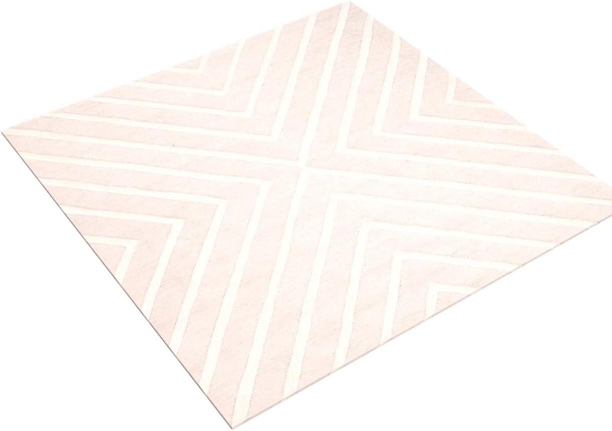 Safavieh Kids Pattern SFK920 Hand Tufted Indoor Area Rug - Pink/Ivory - 5'x5' - Safavieh