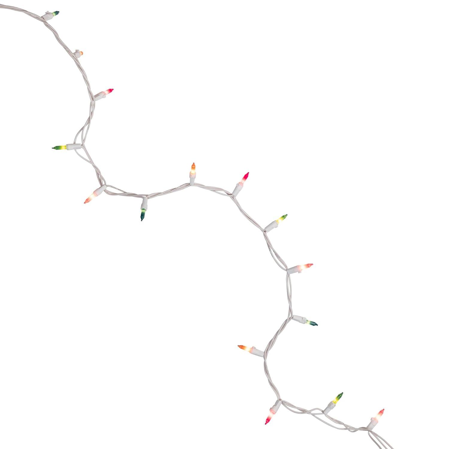 Northlight Pastel Mini Christmas Light Set - Multi-Color - 10' White Wire - 50ct
