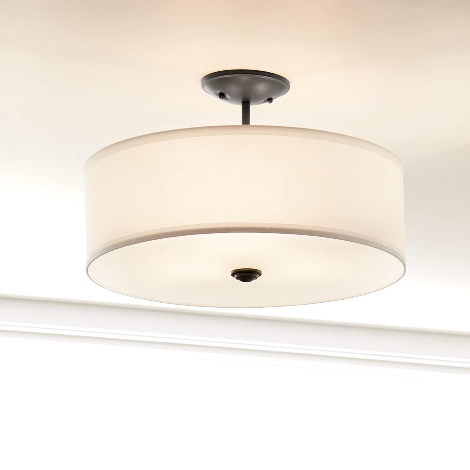 Kichler Lighting Shailene 3 - Light Semi-Flush Mount in  Black