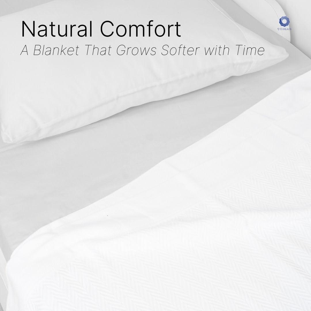 Eddie Bauer Herringbone Cotton Reversible Blanket