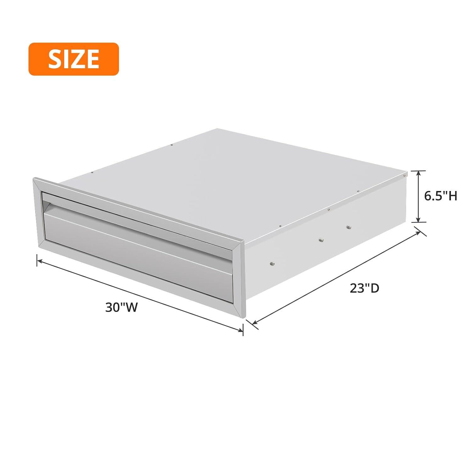 Tuekys Stainless Steel Paper Towel Holder Drawer Cabinet
