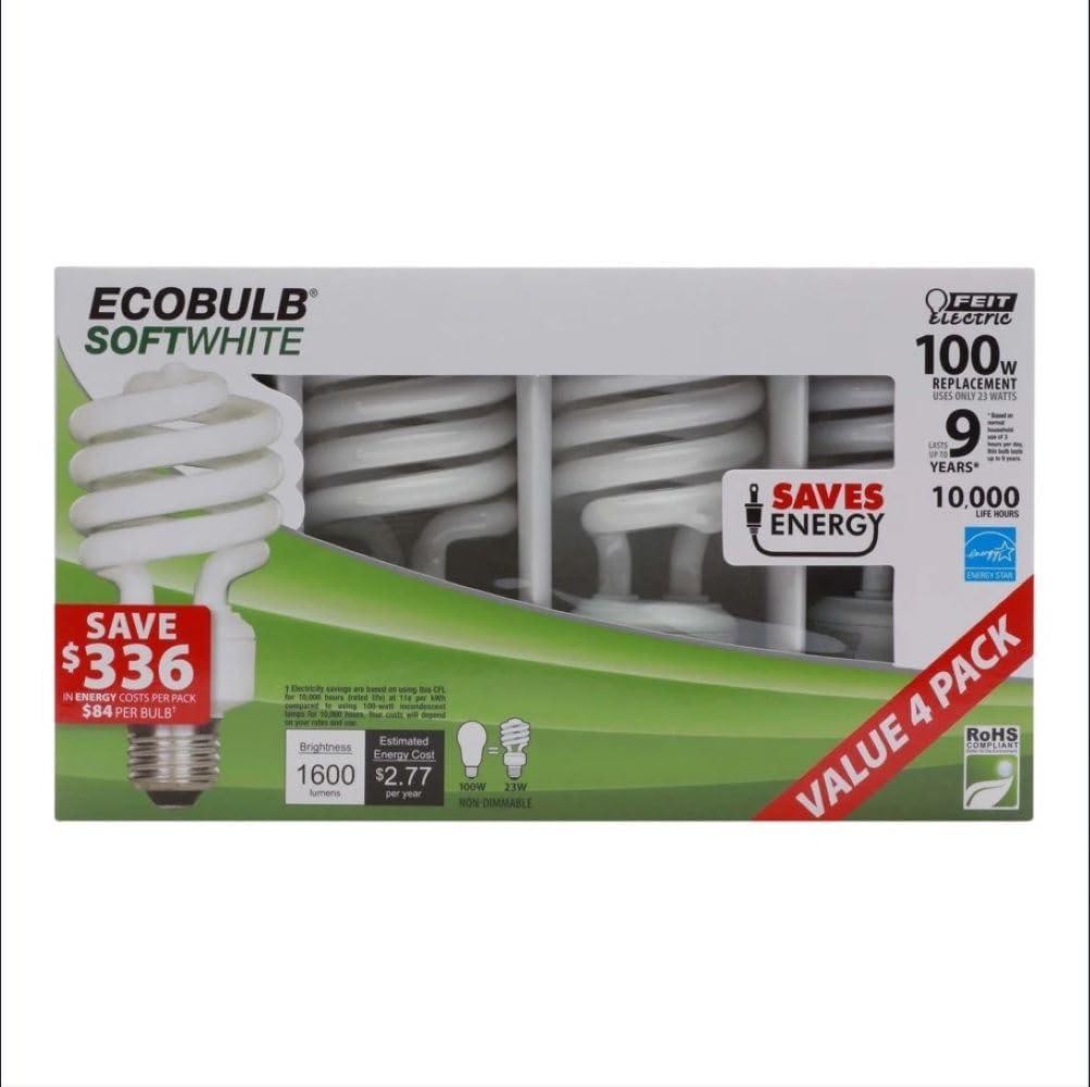 1 PC,Feit Electric ESL23TM/D/4 Day Light Compact Fluorescent Bulb, 23 Watt