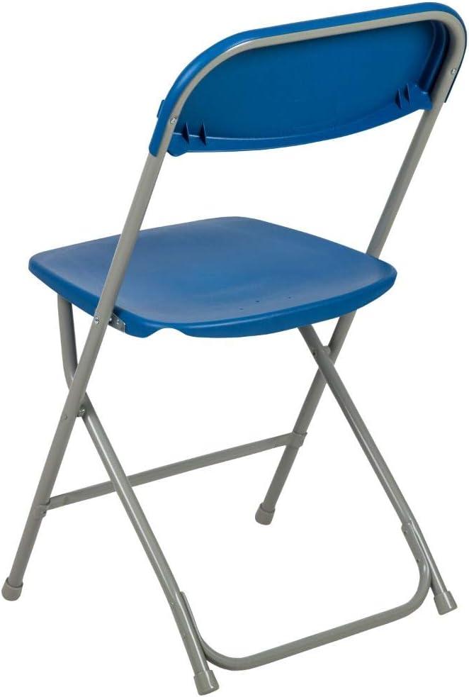 Flash Furniture Hercules Series Plastic Folding Chair Blue - 2 Pack 650LB Weight Capacity Comfortable Event Chair-Lightweight Folding Chair