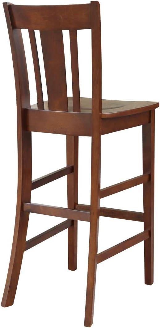 Espresso San Remo 30" Solid Wood Barstool