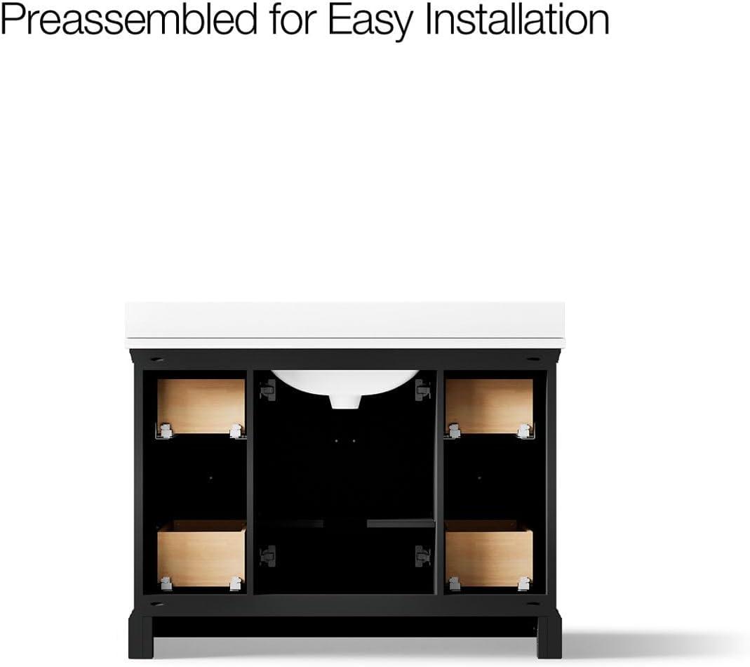 Charlemont 48 In. Bathroom Vanity Cabinet With Sink And Quartz Top