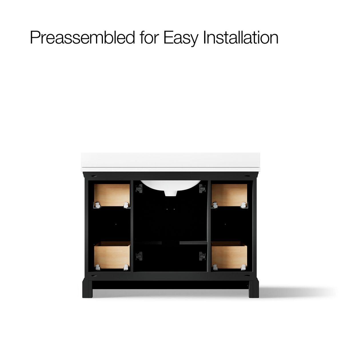 Charlemont 48 In. Bathroom Vanity Cabinet With Sink And Quartz Top