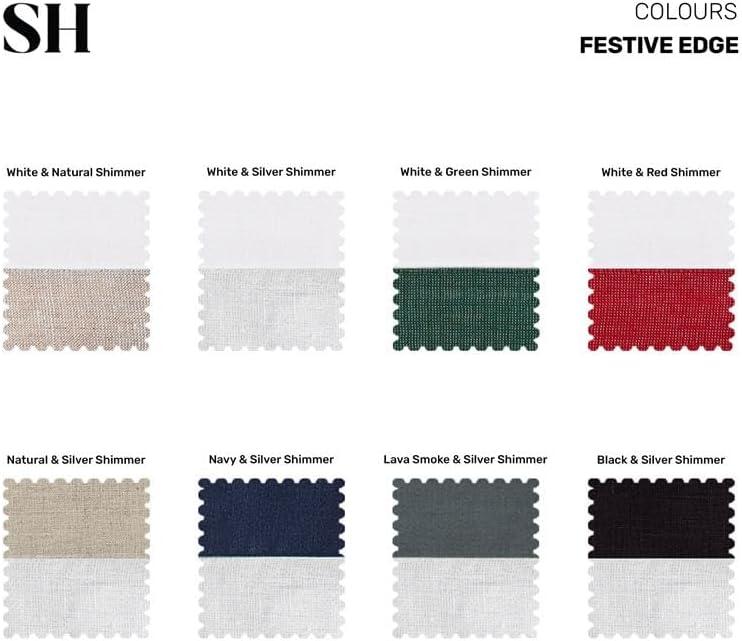 Solino Home Festive Edge Linen Table Runner