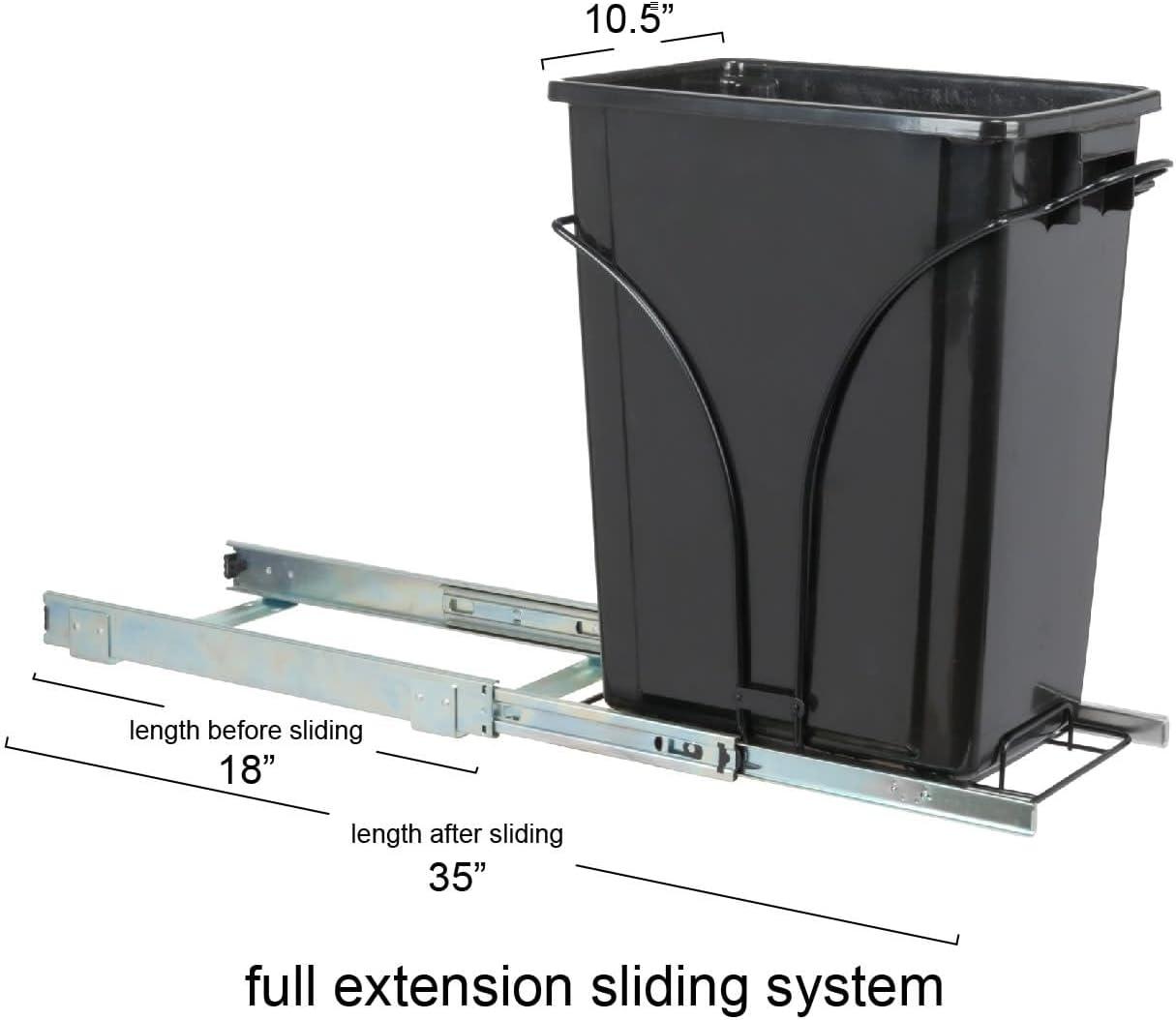 Steel Open Pull Out Trash Can