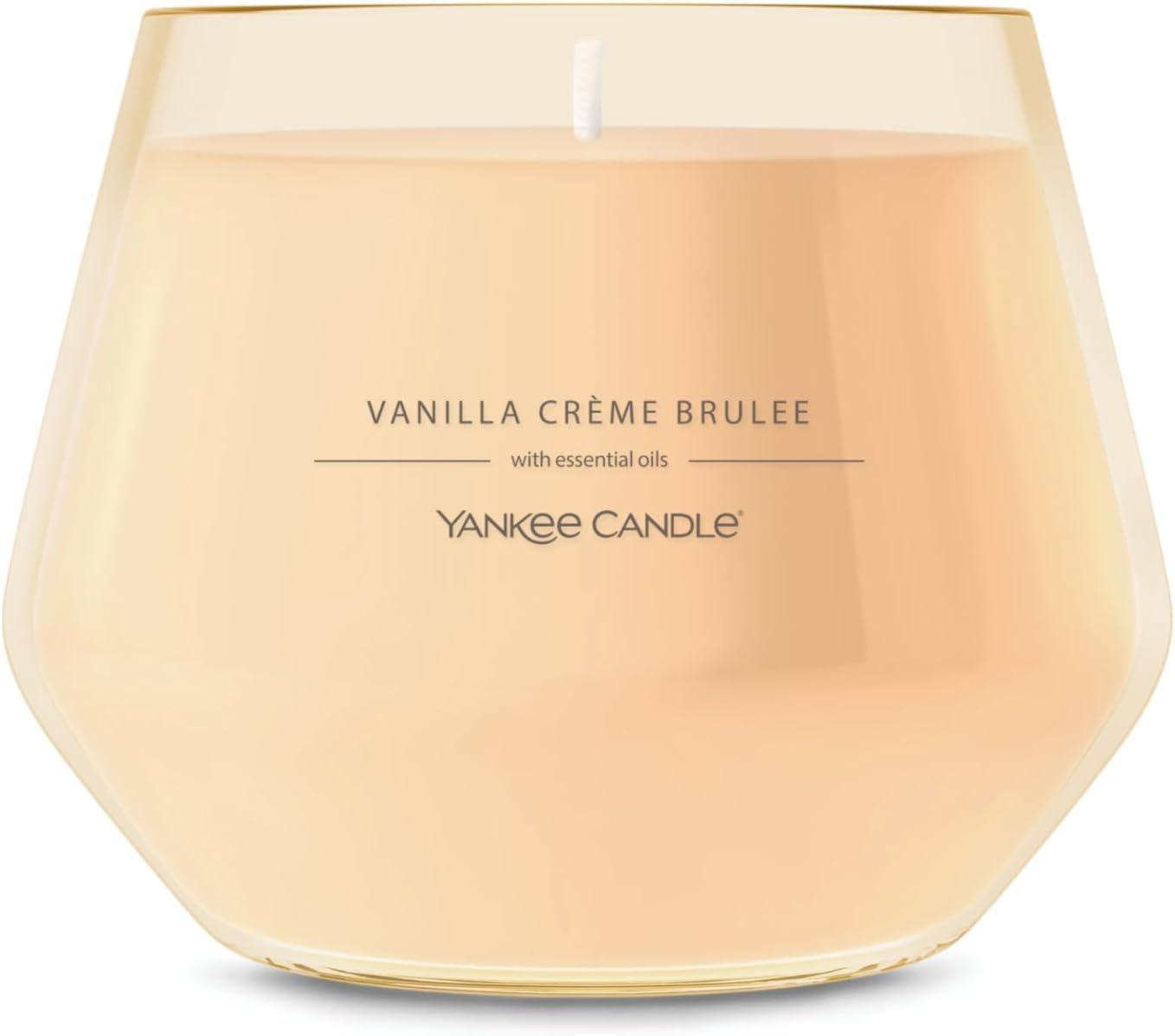 Yankee Candle Studio Scented Candle, Vanilla Crème Brûlée, Premium Plant Wax Blend, 10 oz Jar, Up to 50 Hour Burn Time