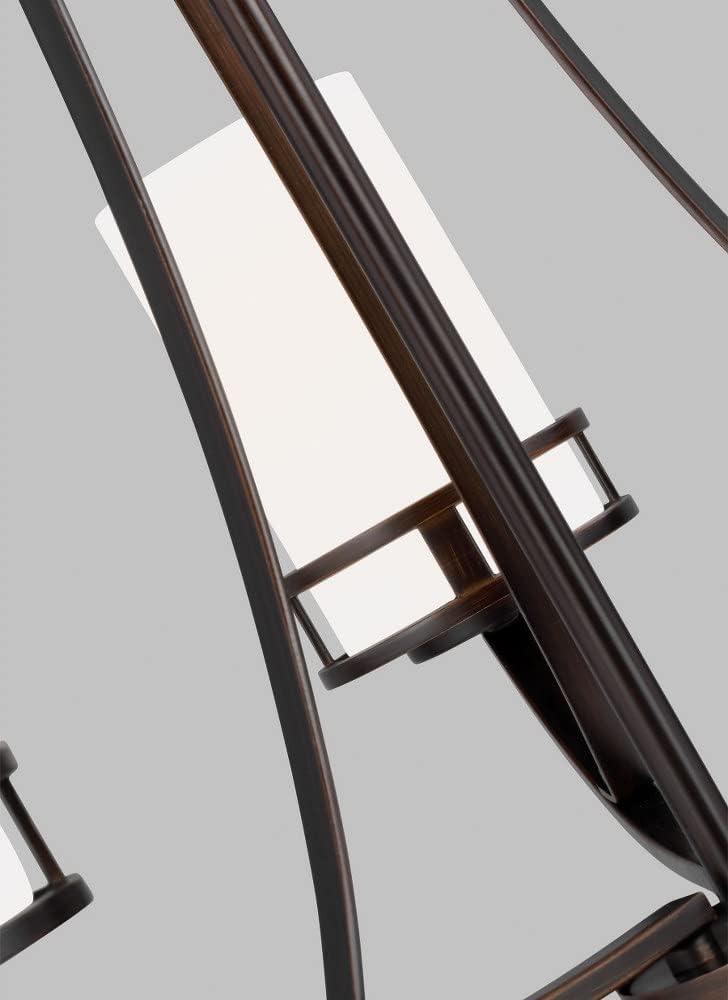 Generation Lighting 3-Light Robie Chandelier Bronze 3121603-710, Modern Ceiling Light Fixture for Room Decor| Chandelier for Dining Room or Living Room Uses A19 Standard or LED Light Bulbs