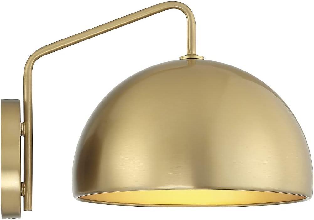 Trade Winds Hazel 1-Light Wall Sconce in Natural Brass