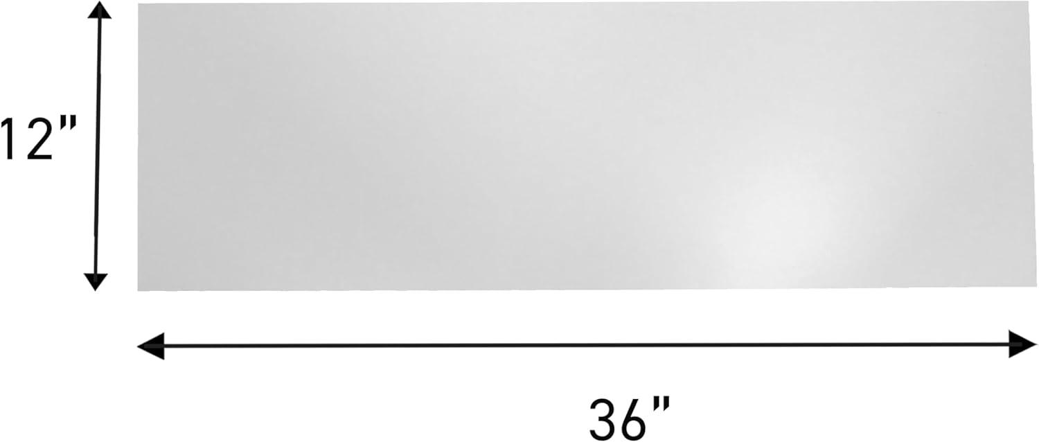 SSWBasics Laminated White Melamine Shelf Contemporary 12” x 36” x Single-Tier Minimalist