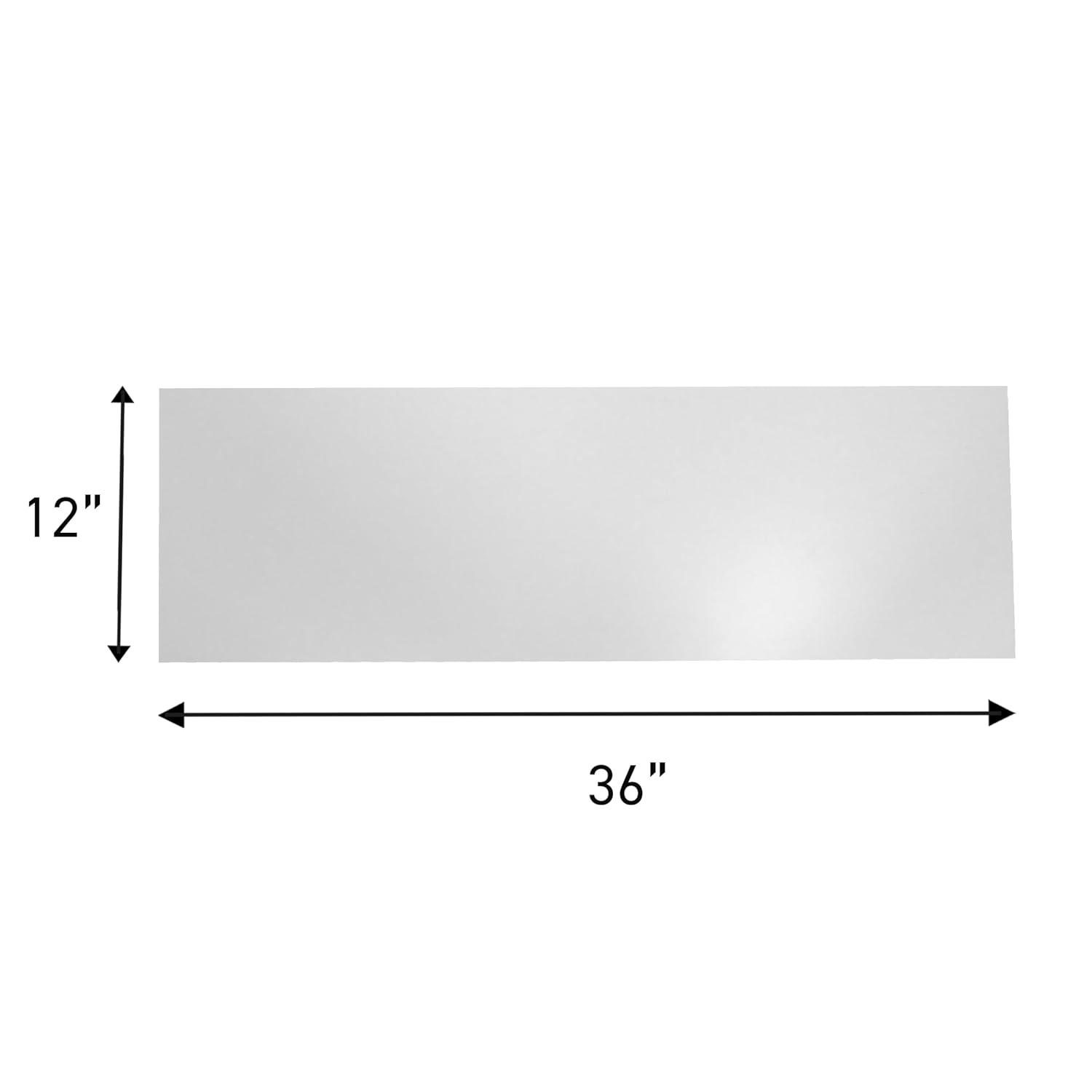 SSWBasics Laminated White Melamine Shelf Contemporary 12” x 36” x Single-Tier Minimalist