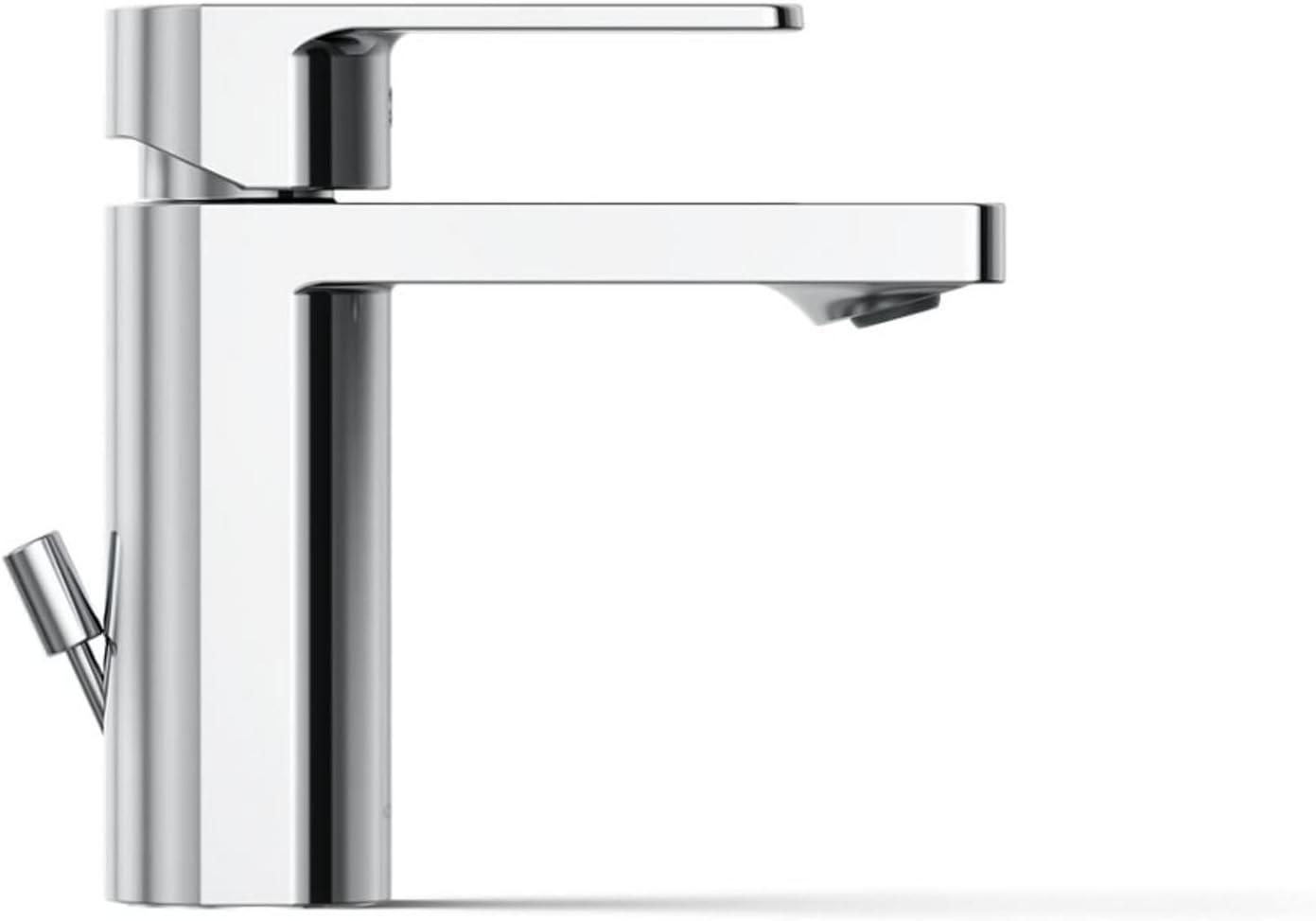 Parallel Single Hole Bathroom Faucet with Drain Assembly