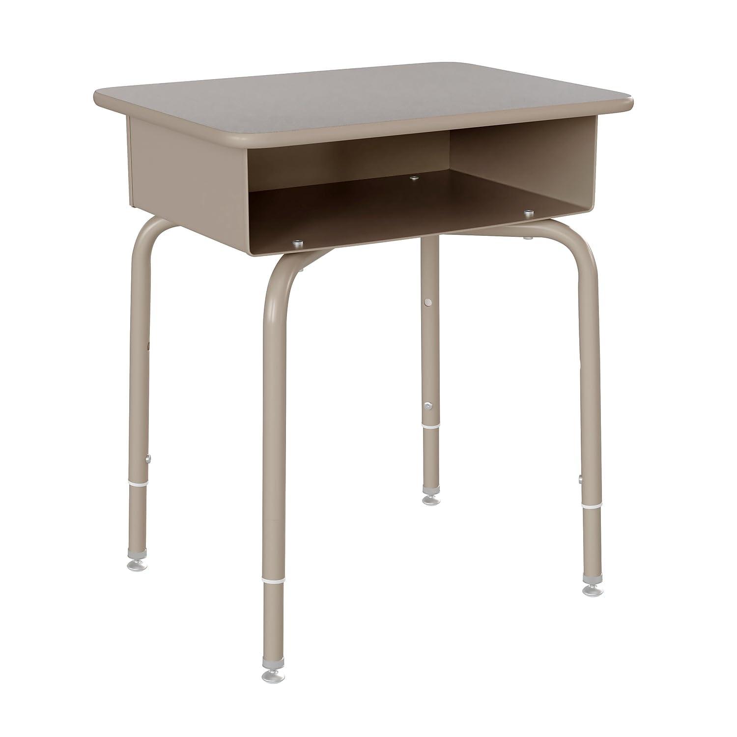 Flash Furniture Goddard Height-Adjustable Open Front Student Desk with Metal Book Box