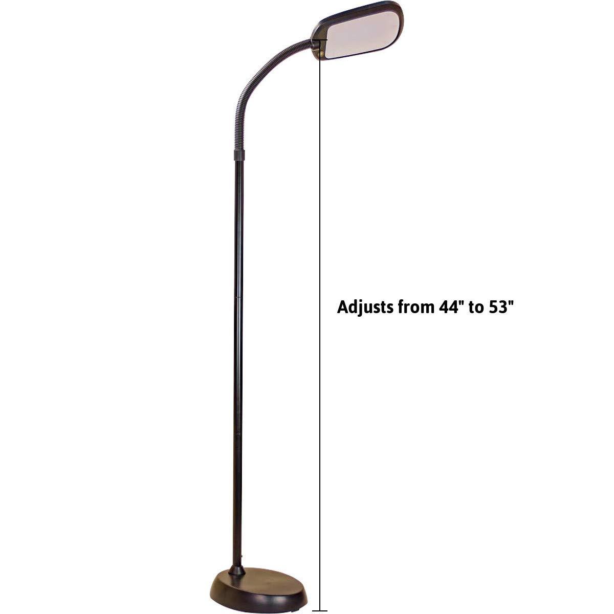 LED Floor Lamp Bright Reader Natural Daylight Full Spectrum  Black SLIMMER DESIGN