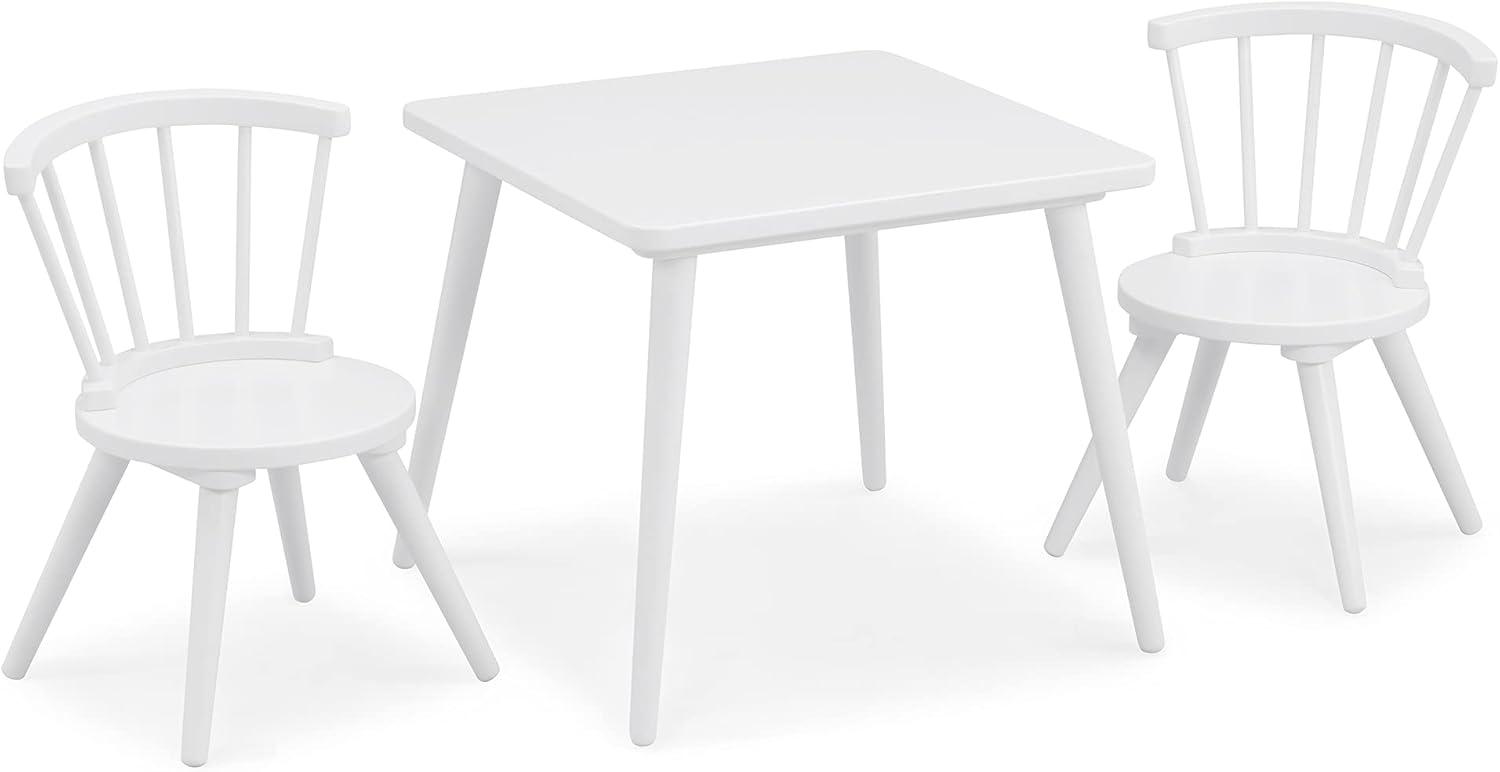 Delta Children Windsor 2-Piece Chair Set, Bianca White