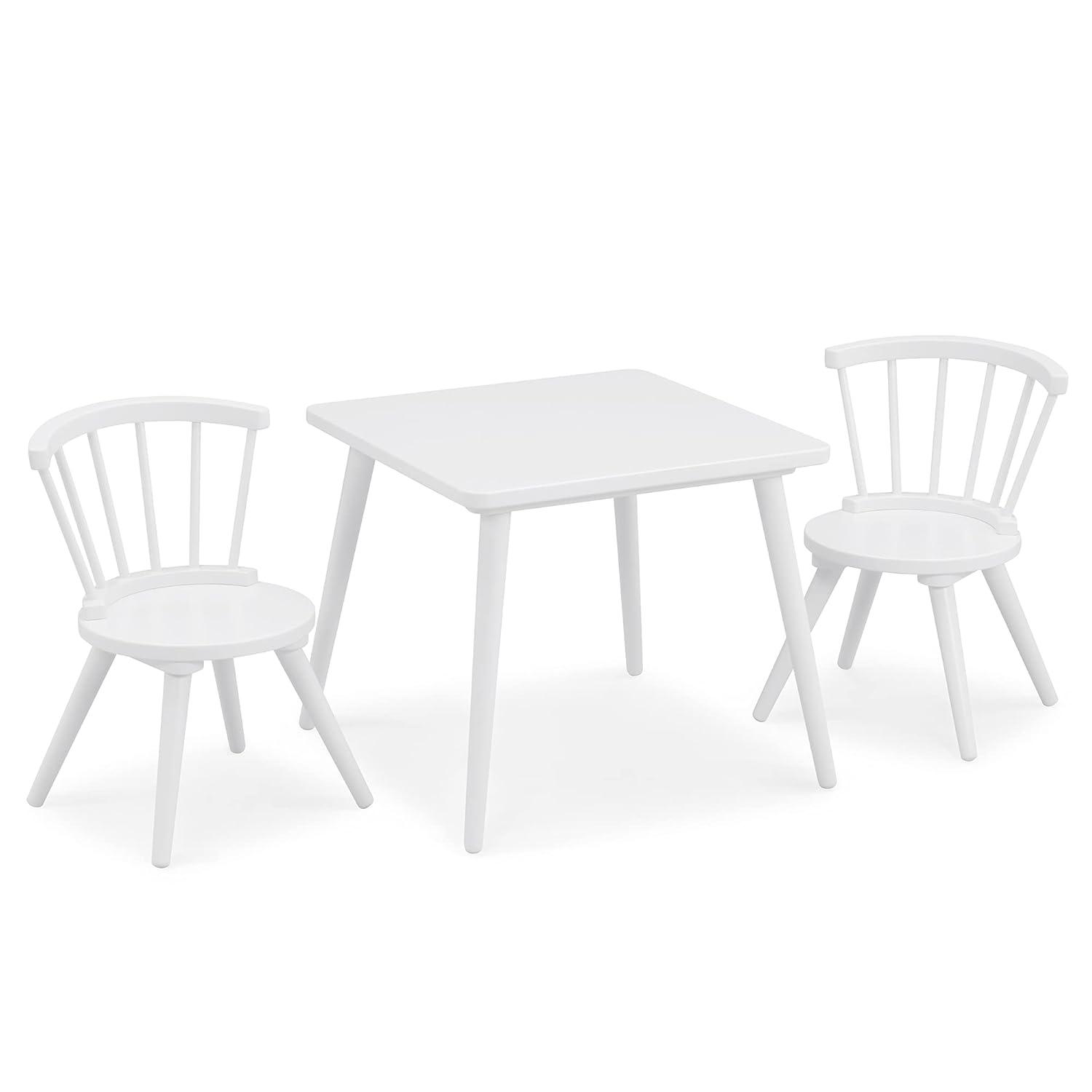 Delta Children Windsor 2-Piece Chair Set, Bianca White
