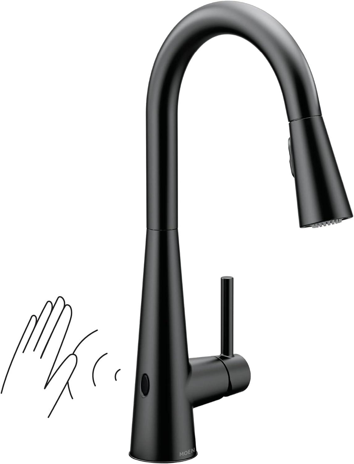 Moen Sleek MotionSense Wave Single Handle Pulldown Kitchen Faucet with Power Clean Technology