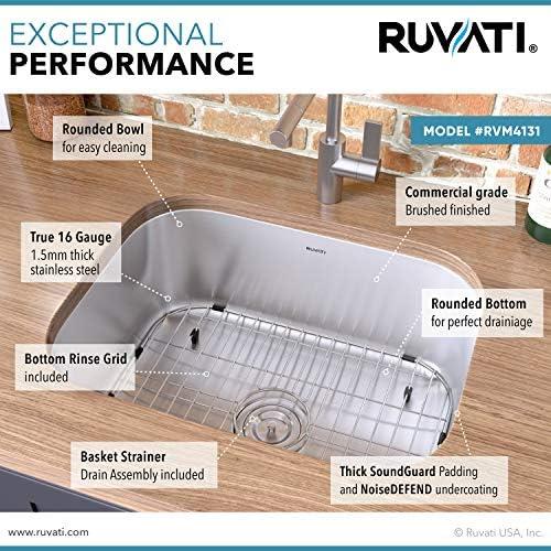 Ruvati Bar Prep Sink Undermount 16 Gauge Stainless Steel