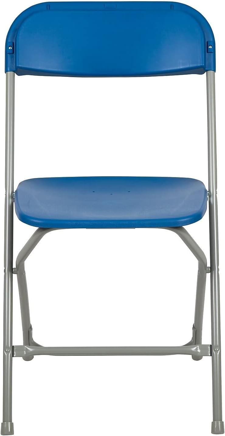 Flash Furniture Hercules Series Plastic Folding Chair Blue - 2 Pack 650LB Weight Capacity Comfortable Event Chair-Lightweight Folding Chair