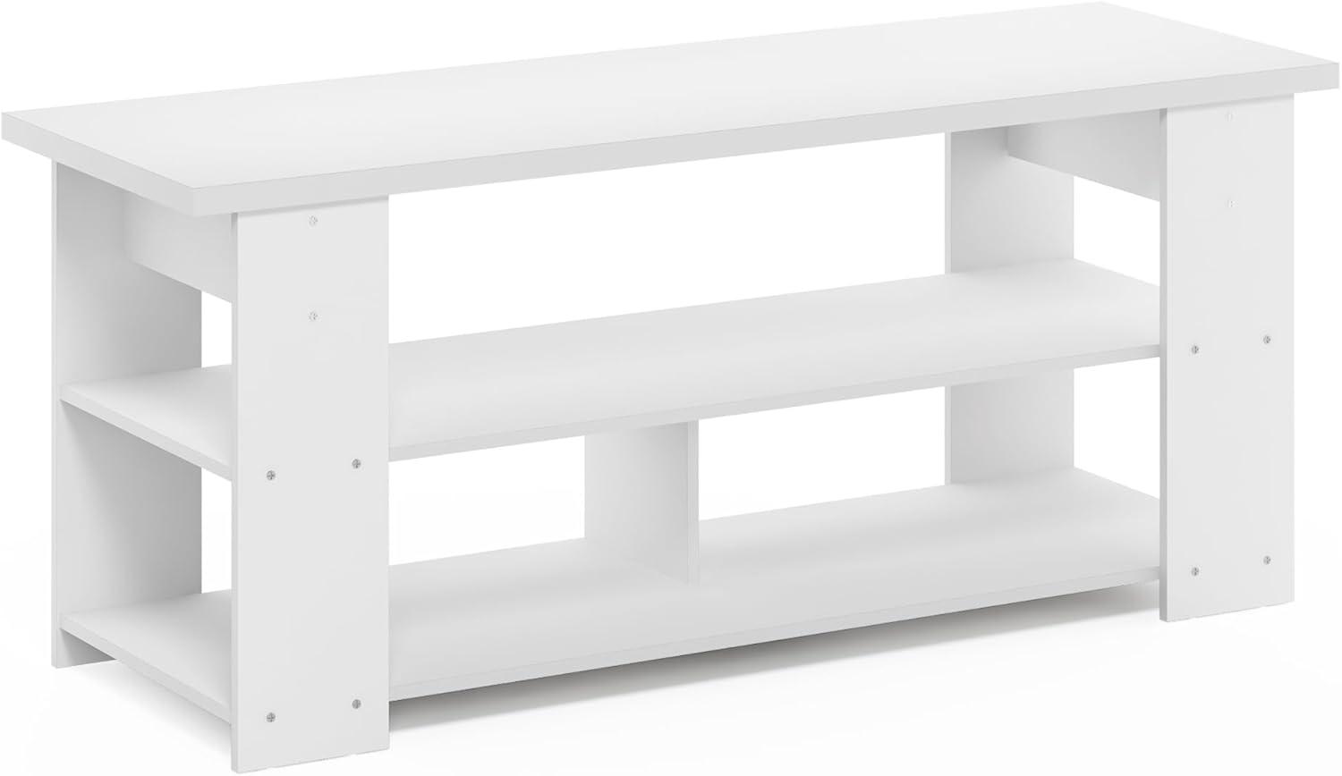 Furinno JAYA TV Stand Up To 55-Inch, White