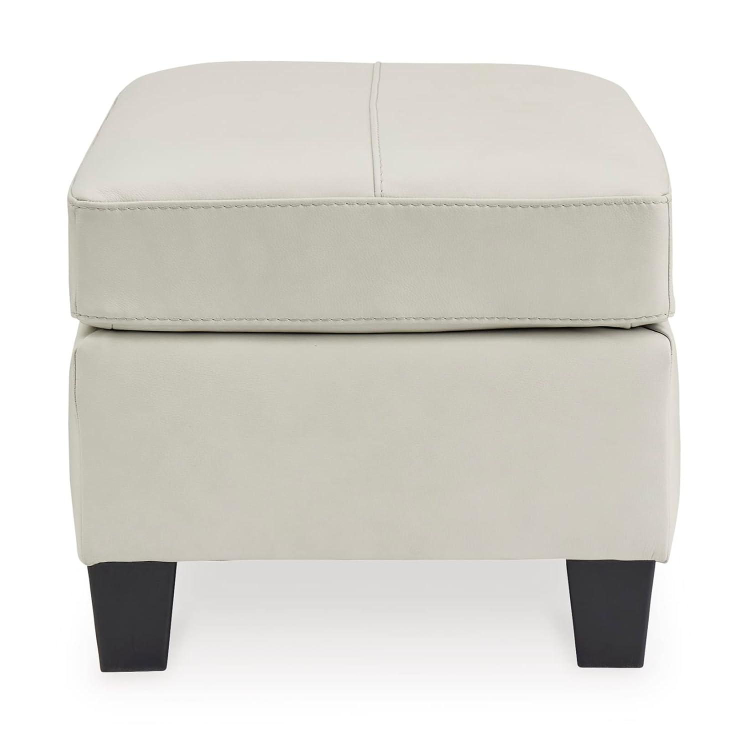 Signature Design by Ashley Contemporary Genoa Ottoman Leather Coconut