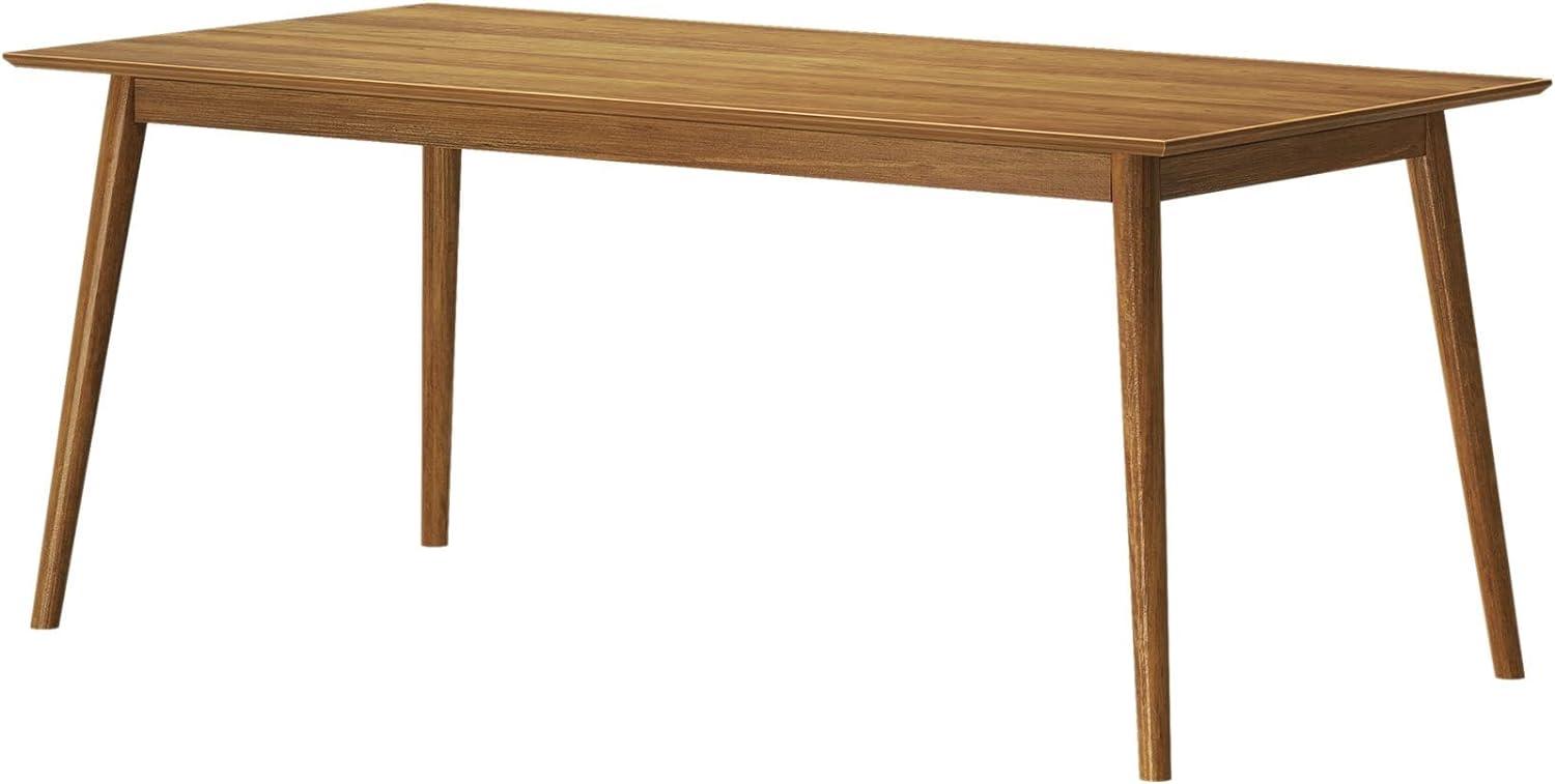 Plank+Beam 72" Mid Century Modern Dining Table, Solid Wood Kitchen & Dining Room Table for 6, Minimalist Table for Dining Room