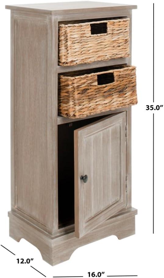 Connery Cabinet - AMH5742 - White Washed - Safavieh Couture