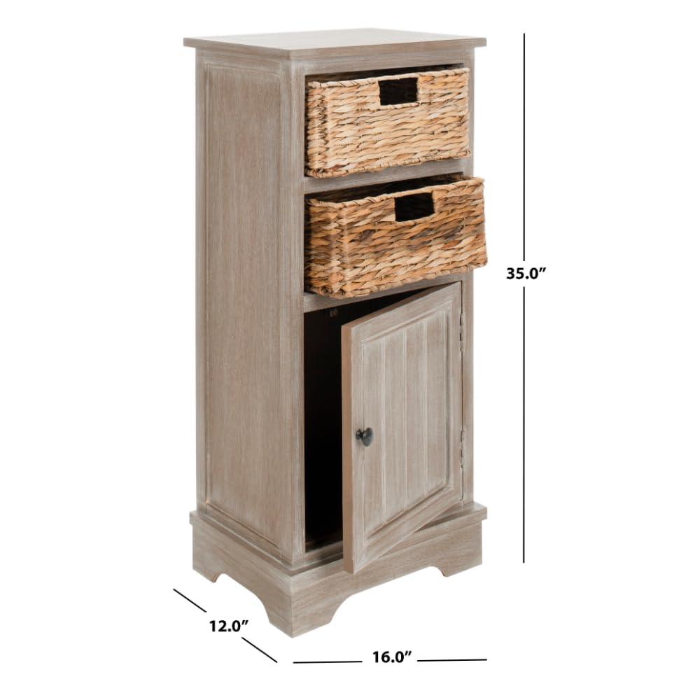Connery Cabinet - AMH5742 - White Washed - Safavieh Couture