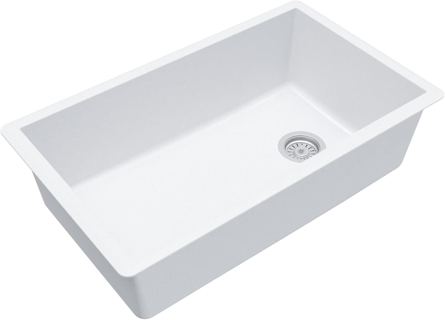 Karran Undermount Quartz Composite 31-3/4'' X 19-1/4'' Single Bowl Kitchen Sink