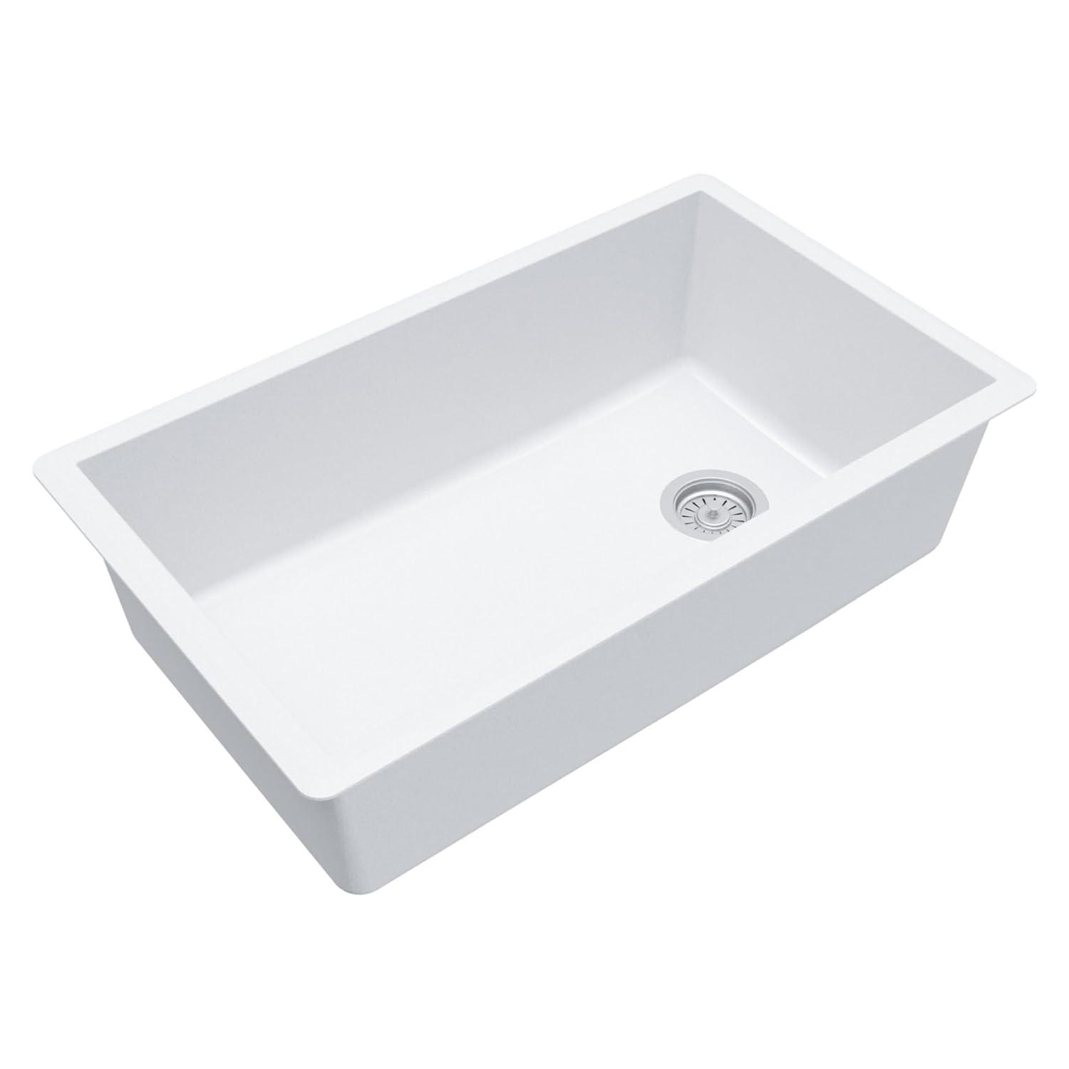 Karran Undermount Quartz Composite 31-3/4'' X 19-1/4'' Single Bowl Kitchen Sink