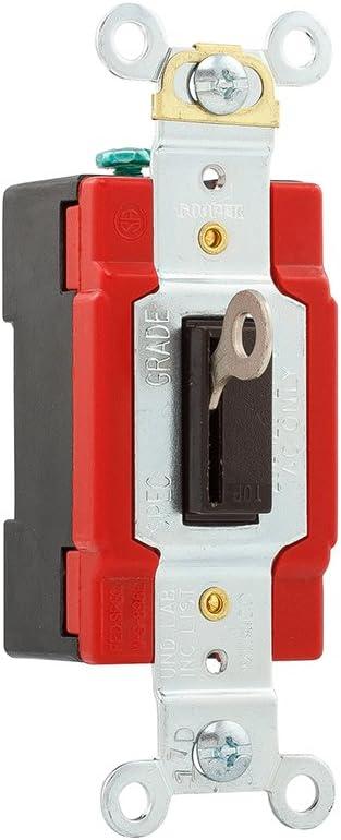 Industrial Grade Red and Black Locking Toggle Switch