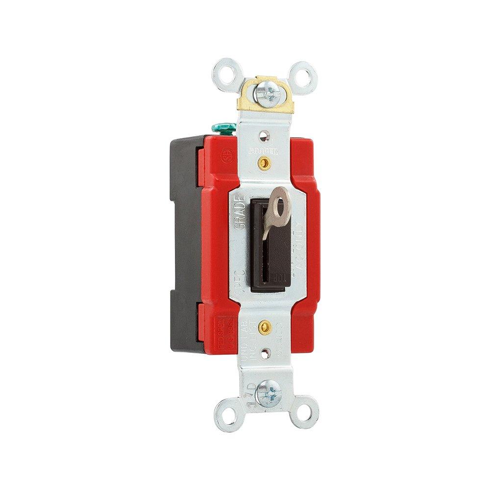 Industrial Grade Red and Black Locking Toggle Switch