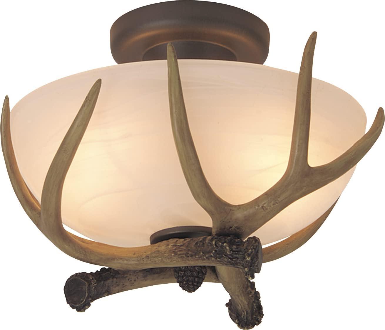 X1611-EB-Craftmade Lighting-Frontier - Two Light Semi-Flush Mount - 11 inches wide by 8.89 inches high