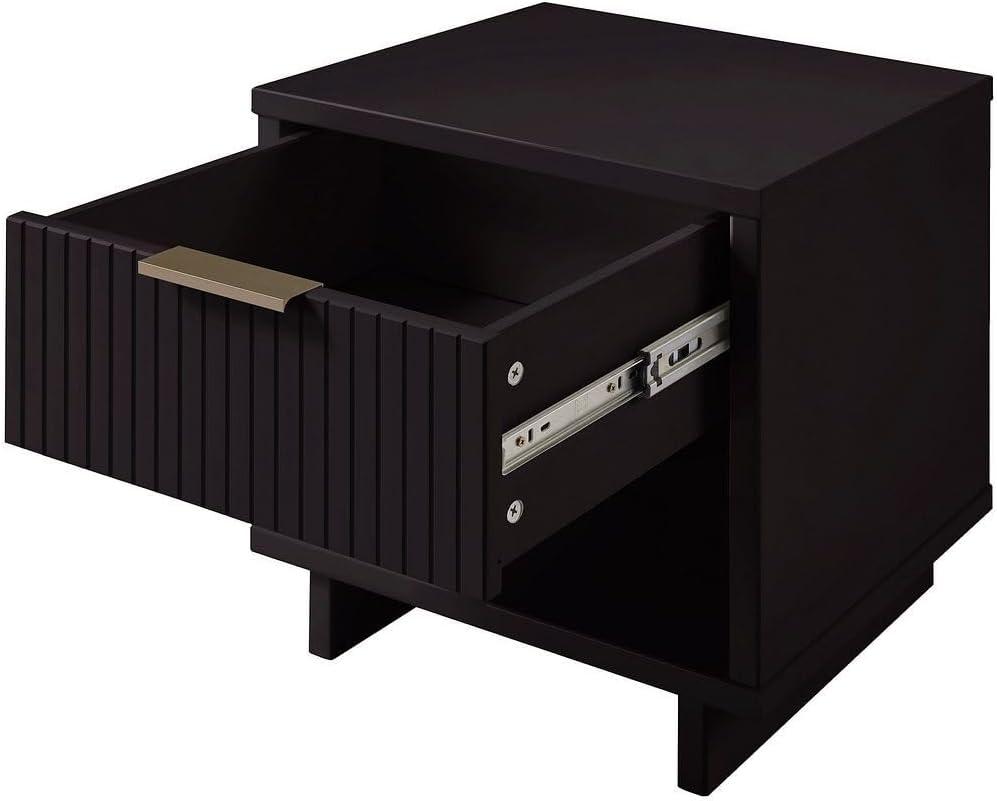 Granville Modern 2 Drawer Nightstand Light Gray - Manhattan Comfort: Soft Close, UV Finish, Metal Handles